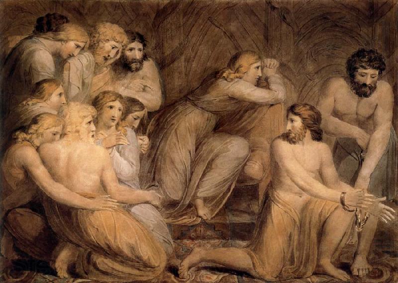 William Blake Joseflast Simeon tie up France oil painting art